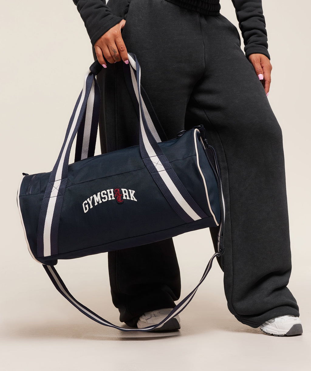 Bolsa de lona Gymshark x Analis - Azul medianoche/Blanco suave